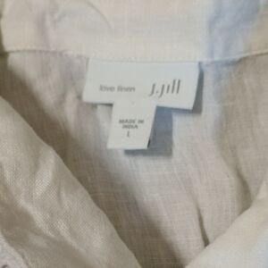 J. Jill Cream Linen Blouse